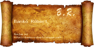 Bankó Róbert névjegykártya
