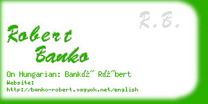 robert banko business card